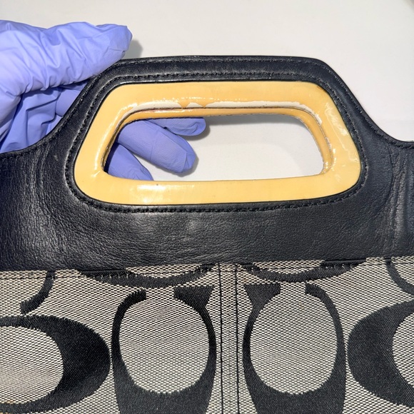 Coach Monogram Black and Grey Tote Bag - Picture 4 of 14